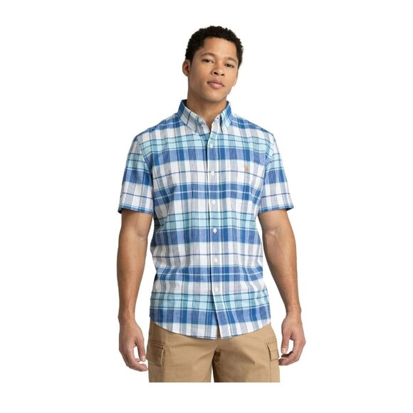 NWT U.S. Polo Assn. Men's Short-Sleeved Button-Down Shirt - Plus Size 3XL - Picture 1 of 8